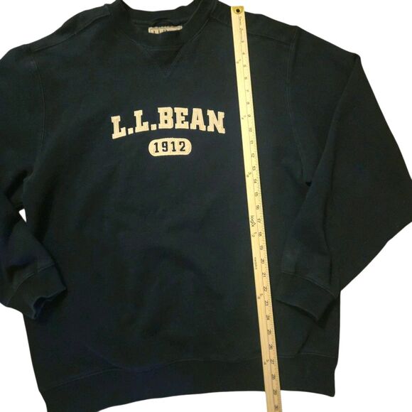 VTG LL Bean L Tall Sweatshirt Embroidered Logo Grunge 90's Peru - Picture 7 of 8